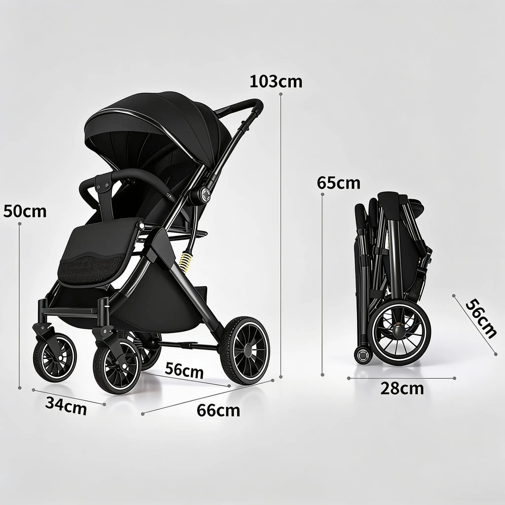 Poussette tout terrain suspension 4 roues - NAAYLI